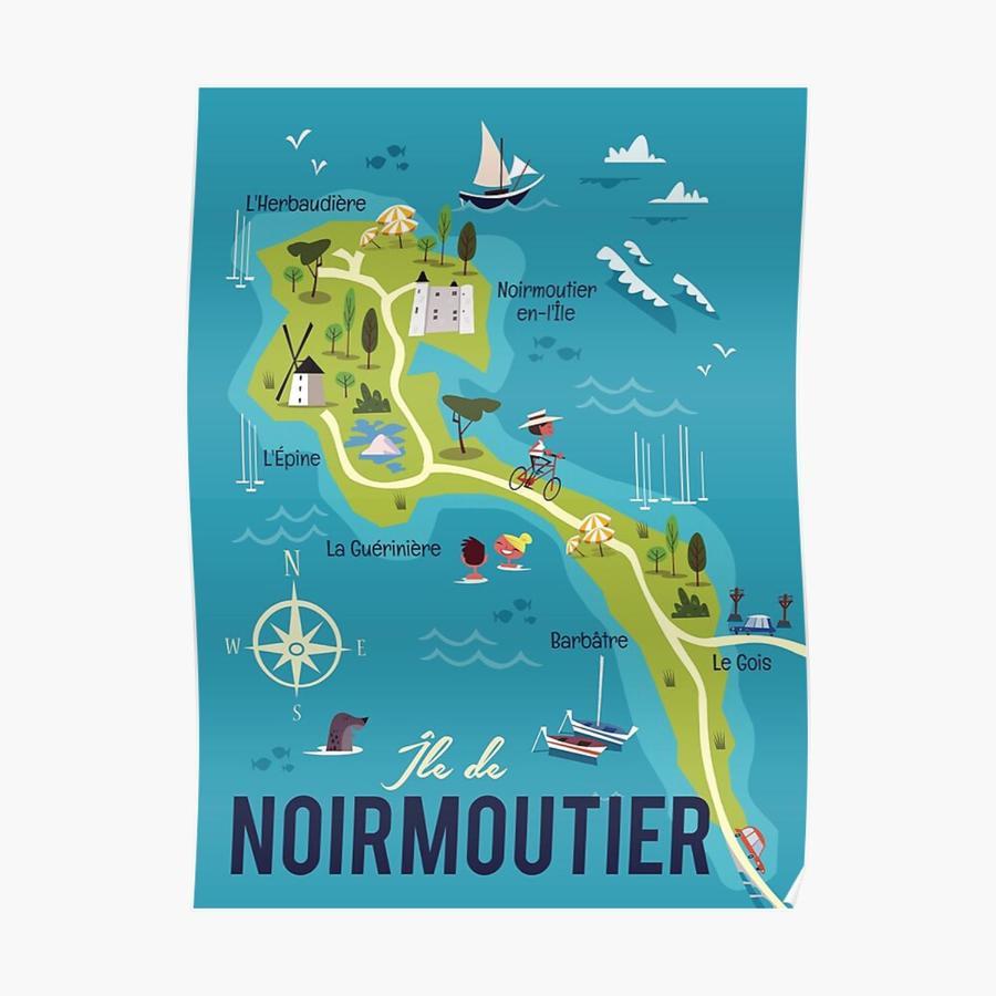 Maison Bord de mer à Noirmoutier Barbâtre Esterno foto